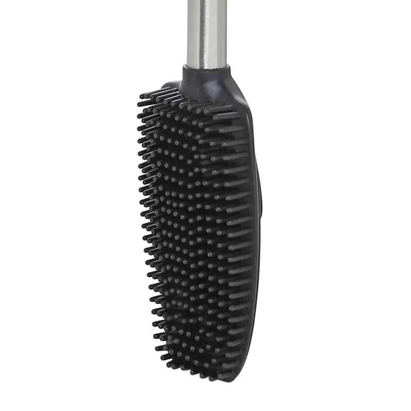 Toilet brush, 53 cm, with stand, rubber / steel, Antei, image-2