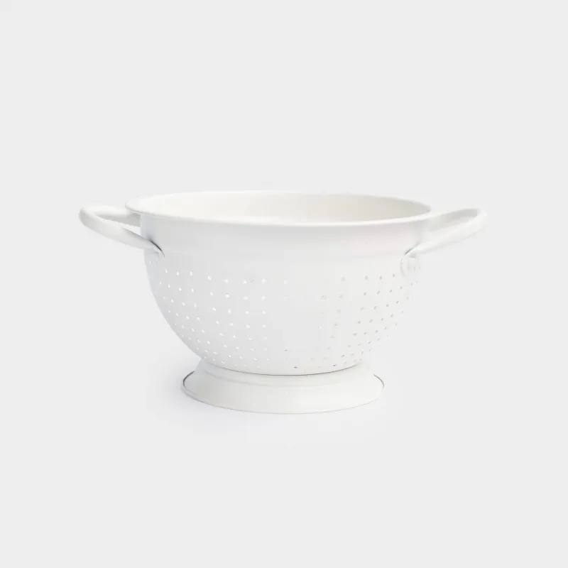 Colander, 22 cm, with two handles, steel, Milk, Soft