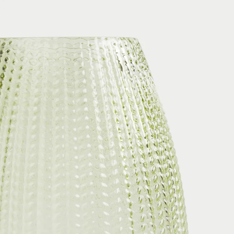 Flower vase, 26 cm, glass, green, Fantasy, image-3