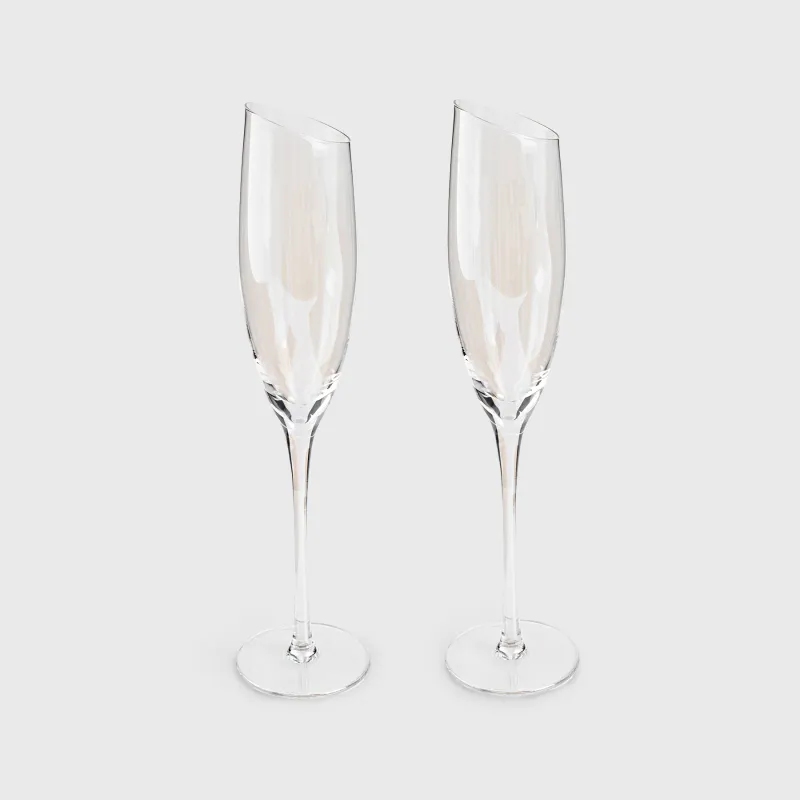 Champagne glass, 180 ml, 2 pcs, glass, mother of pearl, Charm L polar