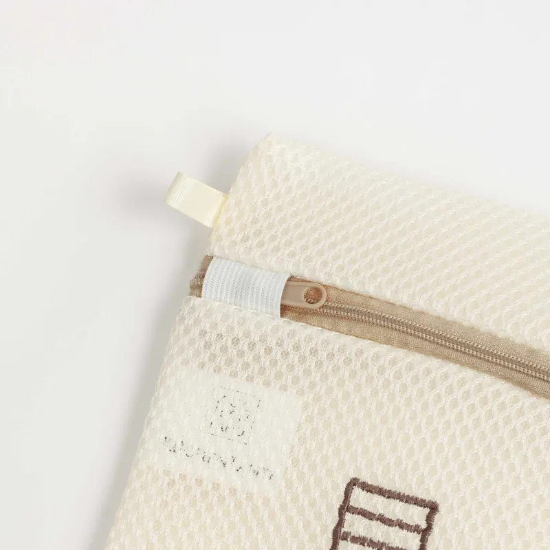 Laundry bag for socks and tights, 22x18 cm, polyester, beige, Safety new, image-2