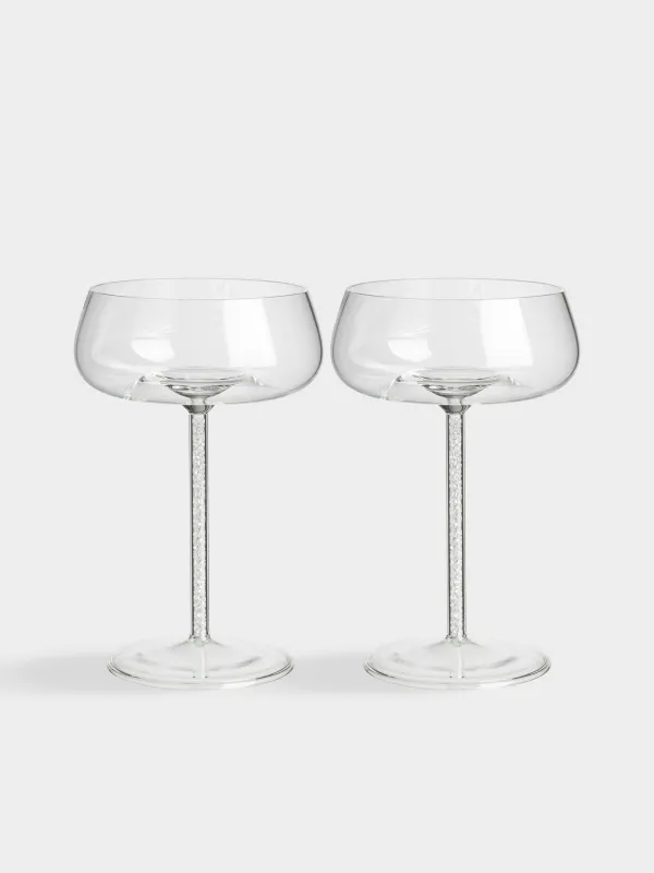 Drinking glass, 270 ml, 2 pcs, B glass / rhinestones, Sorento crystal, image-0