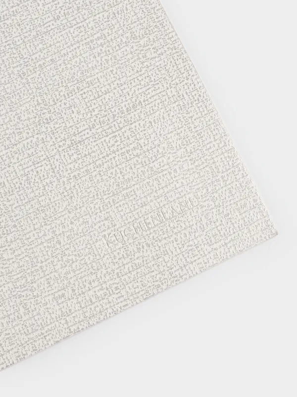 Napkin for appliances, 30x45 cm, PVC, rectangular, white, Silver drops, Rock, image-2