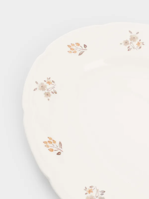 Dish, 30x21 cm, porcelain N, white, oval, Vintage flowers, La flore, image-3