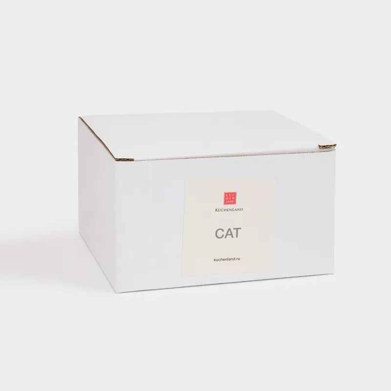 Jewelry holder, 9 cm, porcelain P, golden, cat, Cat, image-3