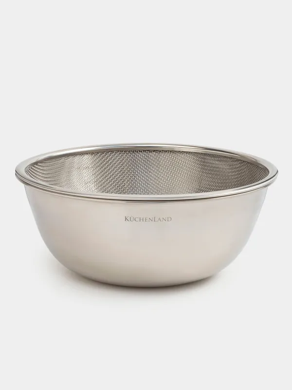 Set of bowl and colander, 22 cm, 2 pr, steel, Classic, image-0