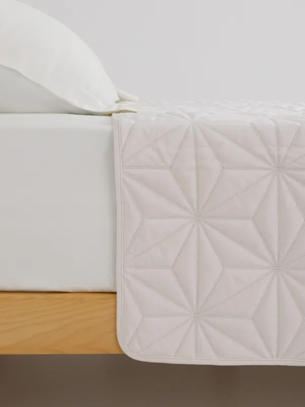 Bedspread, 220x240 cm, quilted, velvet/microfiber, sand, Toulouse, Stitch velvet, image-3