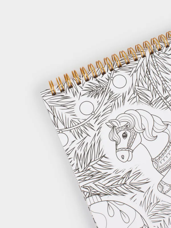 Coloring book, 21x21 cm, 24 sheets, with glitter, Patterns, Draw creative, image-4