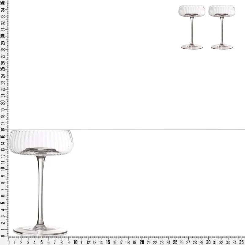 Drinking coupe glass, 270 ml, 2 pcs, glass, Sorento R, image-2