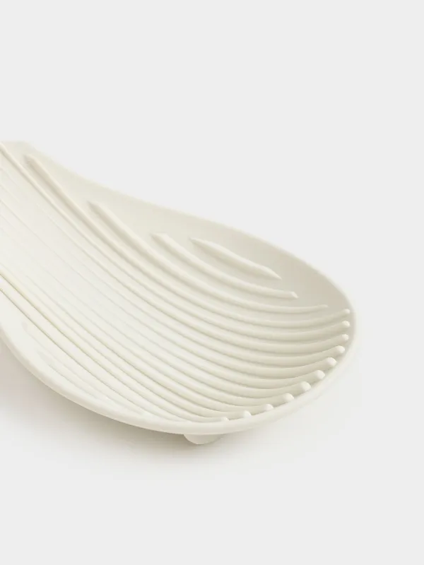 Spoon stand, 23 cm, silicone, beige, Wavelet, image-4