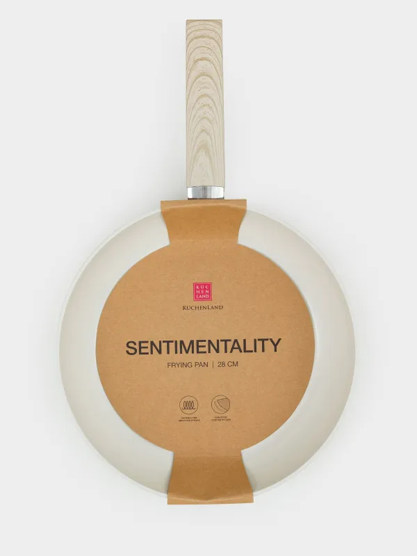 Frying pan, 28 cm, coated, aluminum, milk, Sentimentality, image-6