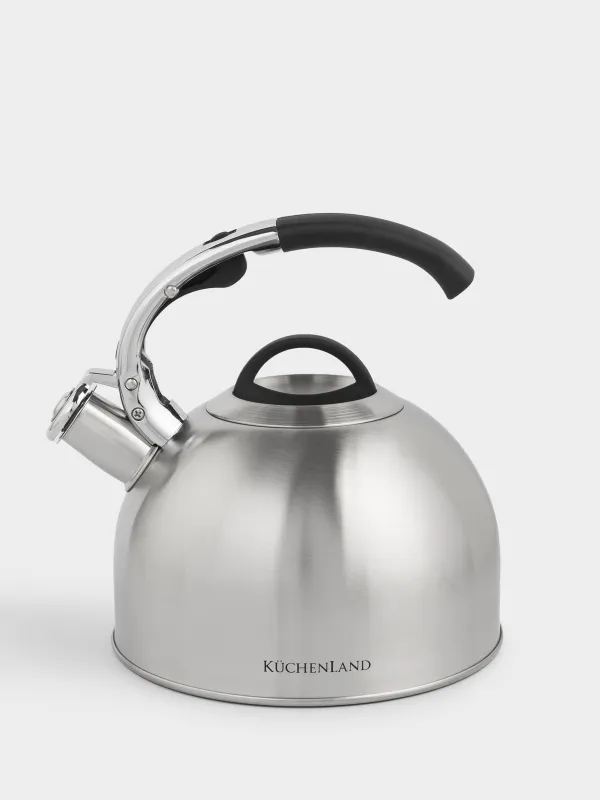 Teapot, 2.8 L, with whistle, steel, brushed, Whistle, image-0