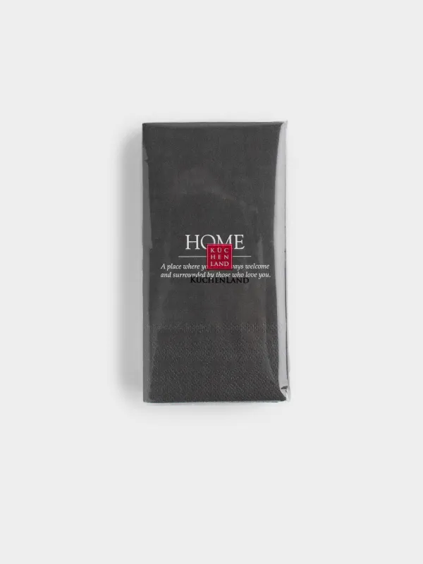 Paper napkins, 33x33 cm, 20 pcs, rectangular, black, Home, Course, image-3