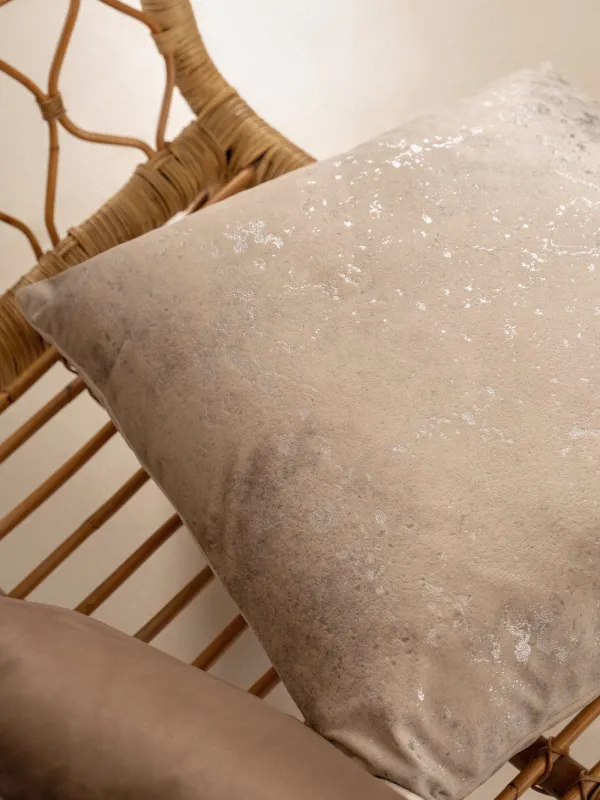 Decorative pillow, 45x45 cm, velvet, beige, Splash, Sparkly, image-4