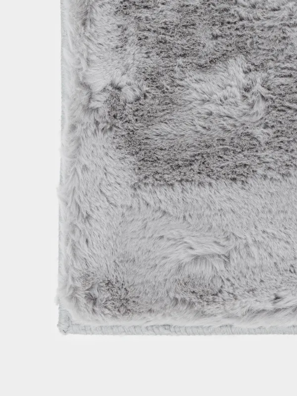 Rug, 150x210 cm, faux fur, light grey, Monotone, image-3