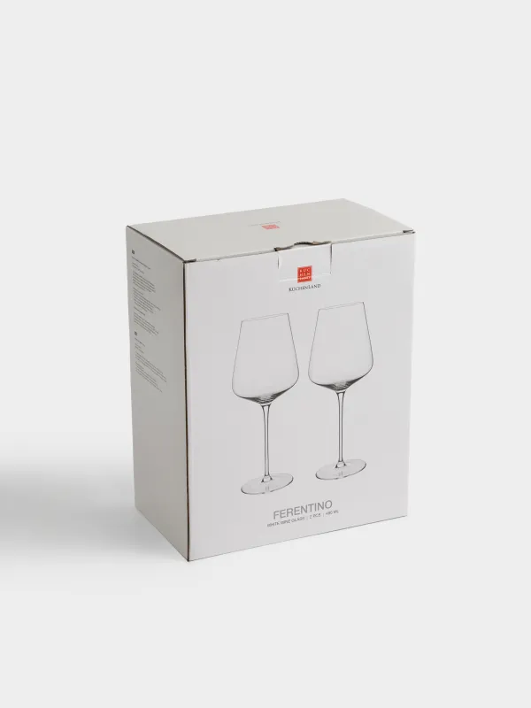 White wine glass, 480 ml, 2 pcs, crystal glass, Ferentino, image-4