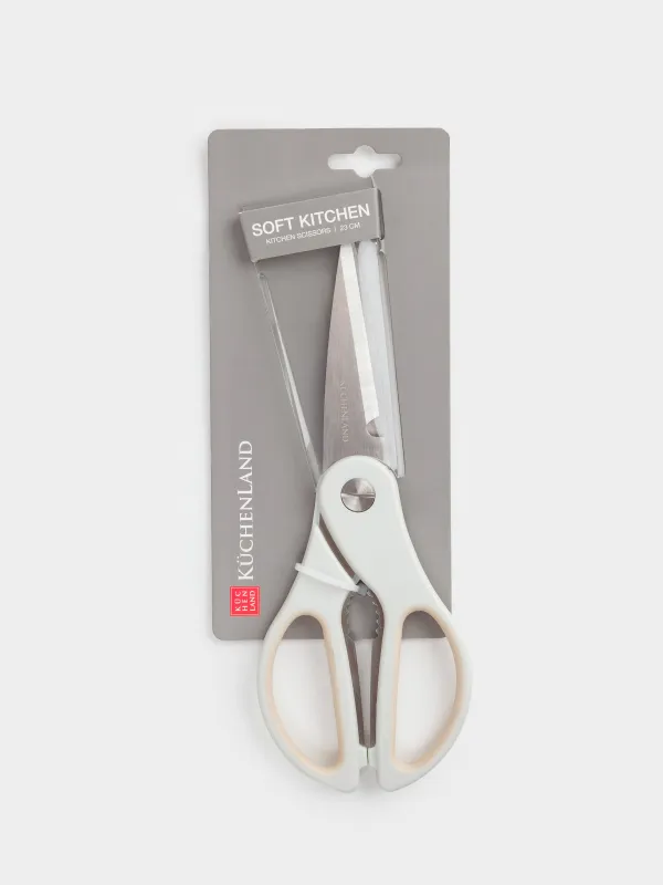 Kitchen scissors, 23 cm, steel/plastic, grey, Soft Kitchen, image-5