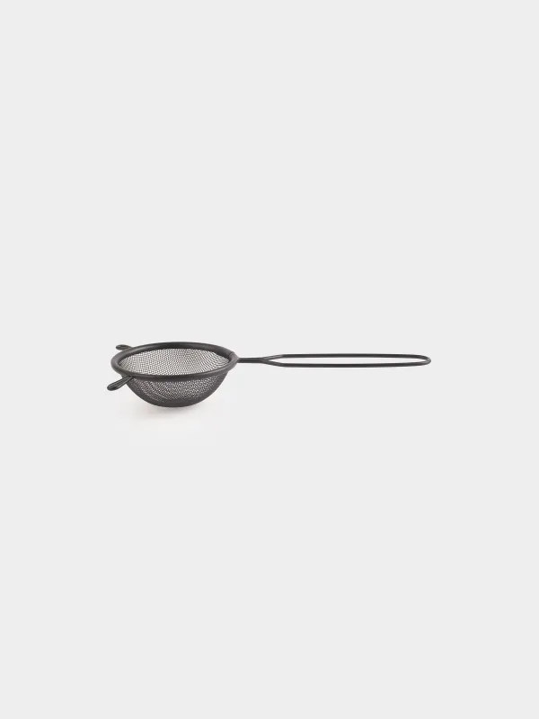 Sieve, 8 cm, with handle, metal, Black, X-Loft, image-1