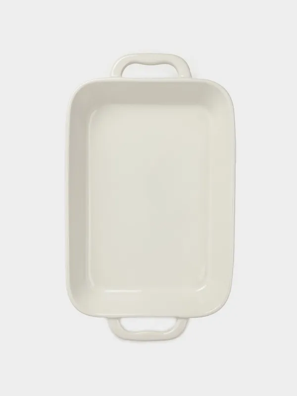 Baking dish, 34x24 cm, ceramic, rectangular, milk, Cakes ivory, image-4