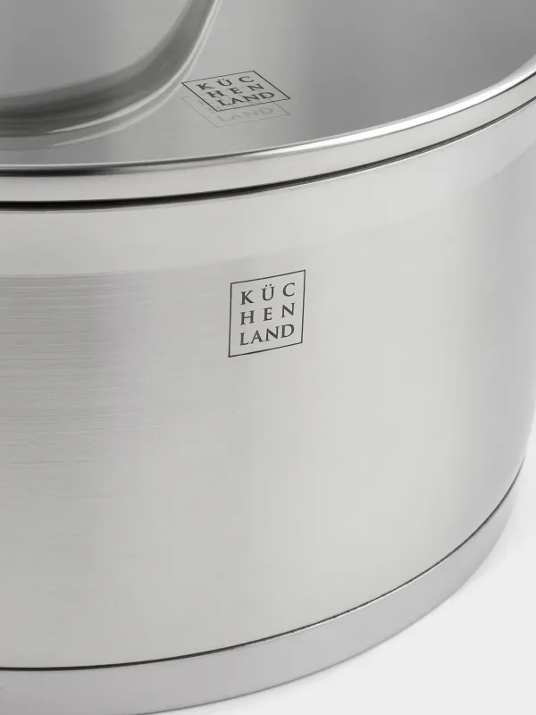 Pot with Lid, 22 cm, 4 l, Silver Stone, image-3