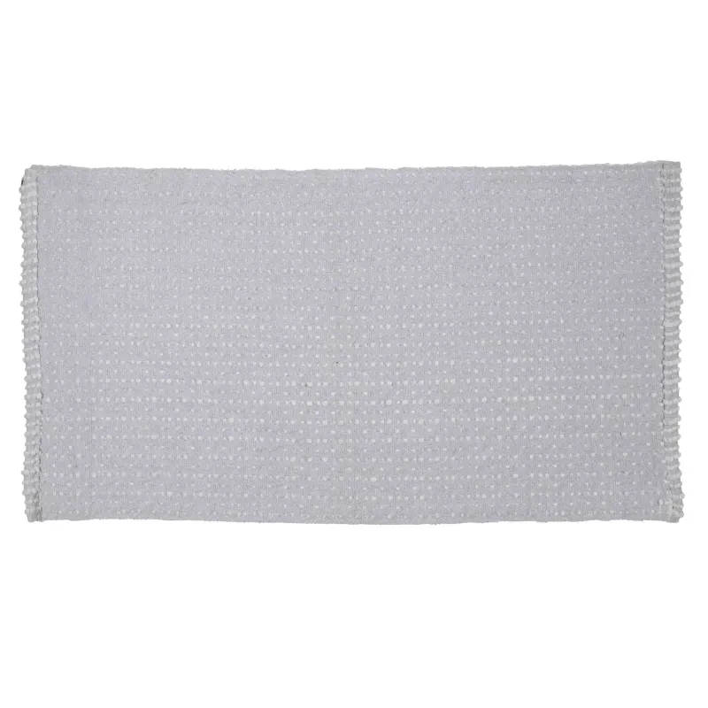 Mat, 60x110 cm, anti-slip, polyester/cotton, light grey, Grid, Cozy, image-1