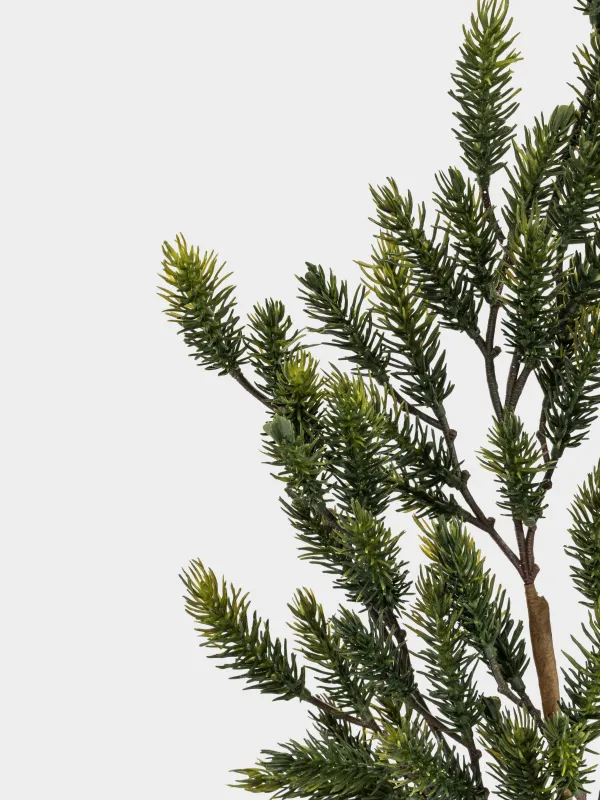Decorative branch, 60 cm, plastic / paper, Conifer decor, image-3