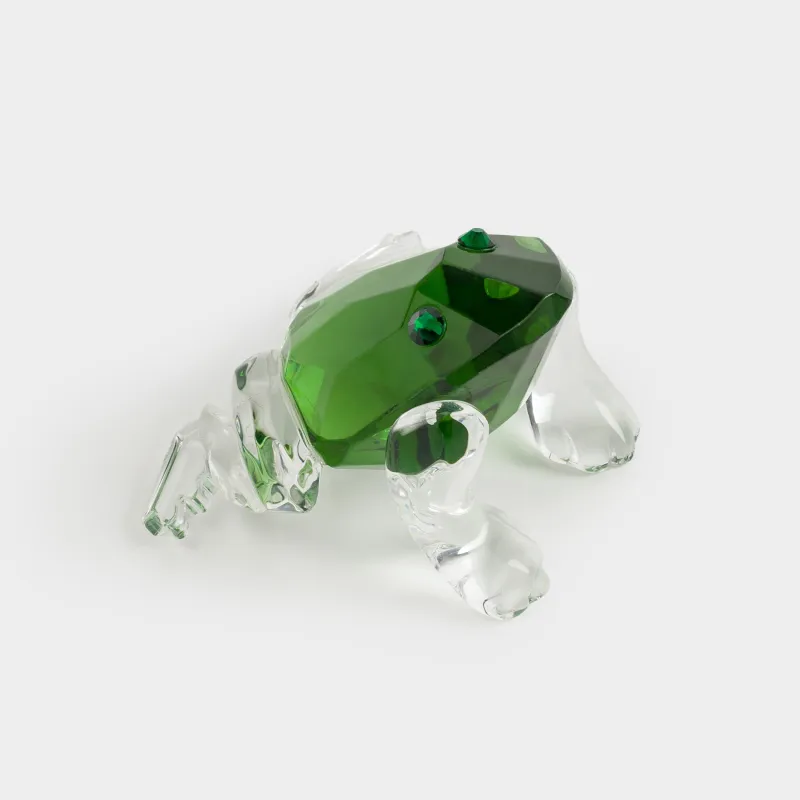 Statuette, 5 cm, glass, green, Frog, Vitreous, image-4
