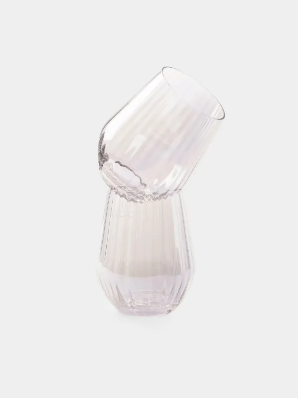 Glass, 11 cm, 450 ml, 2 pcs, glass, mother of pearl, Lombardy R polar, image-2