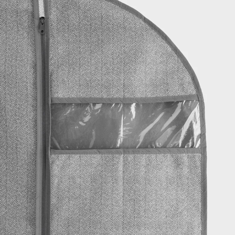 Cover for clothes, 60x100 cm, textile / PVC, grey, Pedant new, image-1