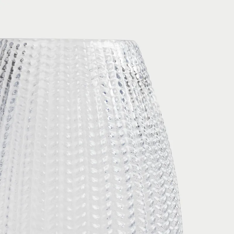 Flower vase, 26 cm, glass, gray-blue, Fantasy, image-3