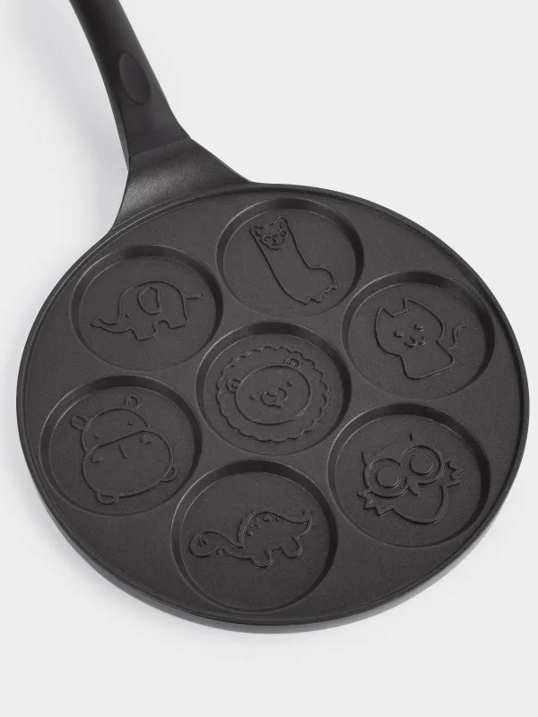 Frying pan for eggs and pancakes, 26 cm, 7 otd, coated, aluminum, Animals, Action, image-4