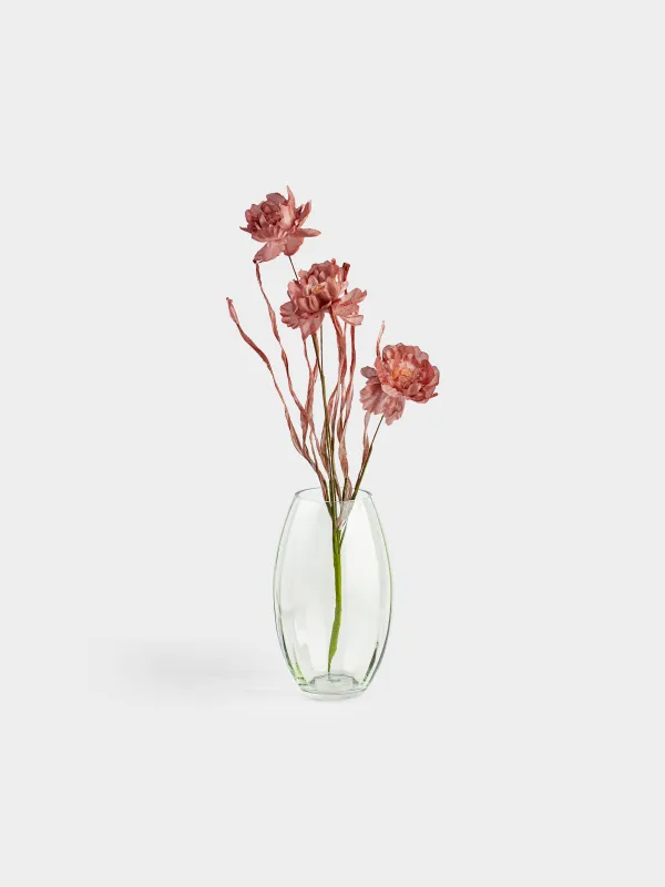 Flower vase, 24 cm, glass, green, Ledge color, image-4