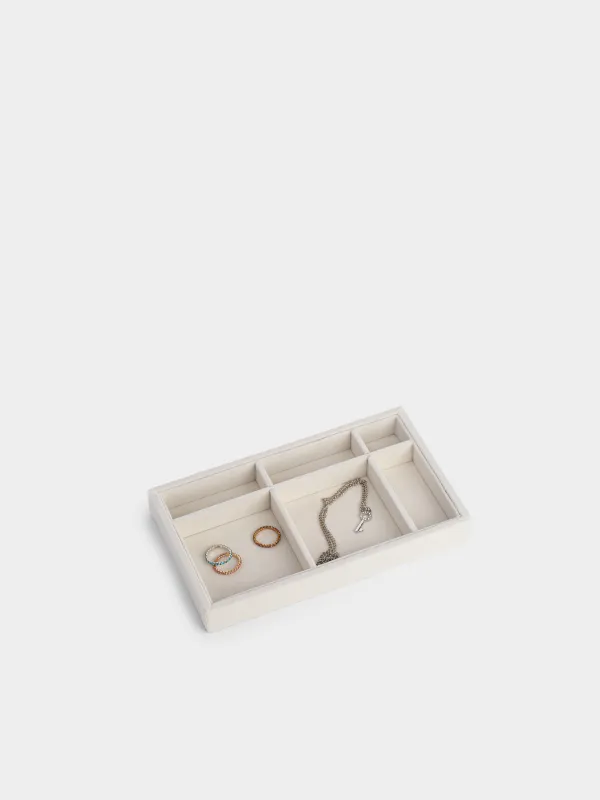 Jewelry storage organizer, 21x12 cm, MDF / velvet, beige, Ethics, image-3