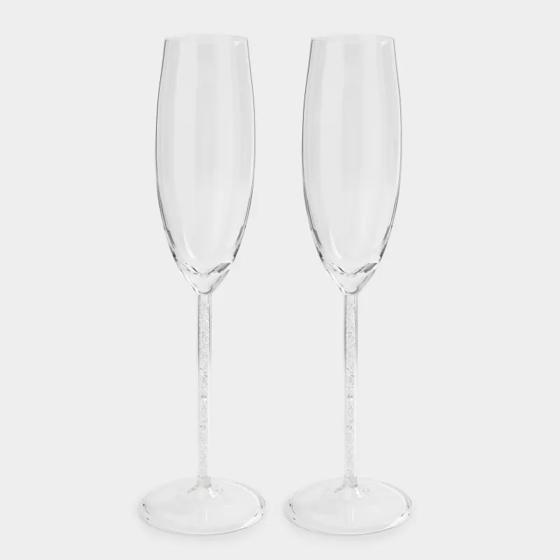 Drinking glass, 180 ml, 2 pcs, glass / rhinestones, Crystal, image-0