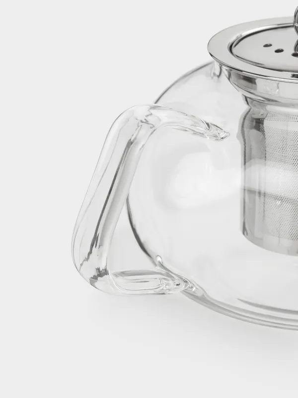 Teapot, 850 ml, B/steel glass, Classic, image-4
