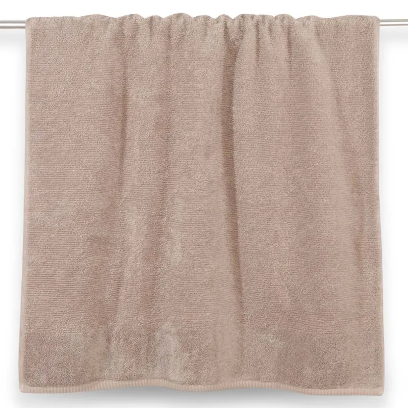 Towel, 70x140 cm, cotton, brown, Terry cotton, image-1