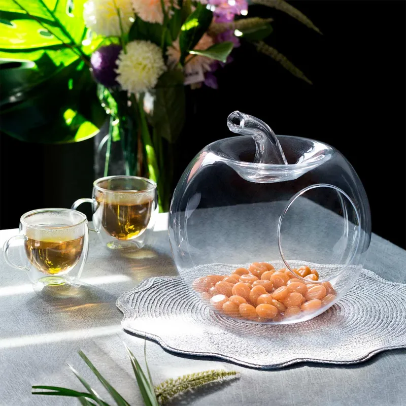 Candy box, 27x24 cm, glass, Apple, Clear, image-2