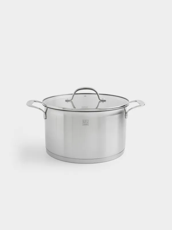 Pot, 24 cm, 6 l, with lid, Silver Stone, image-0