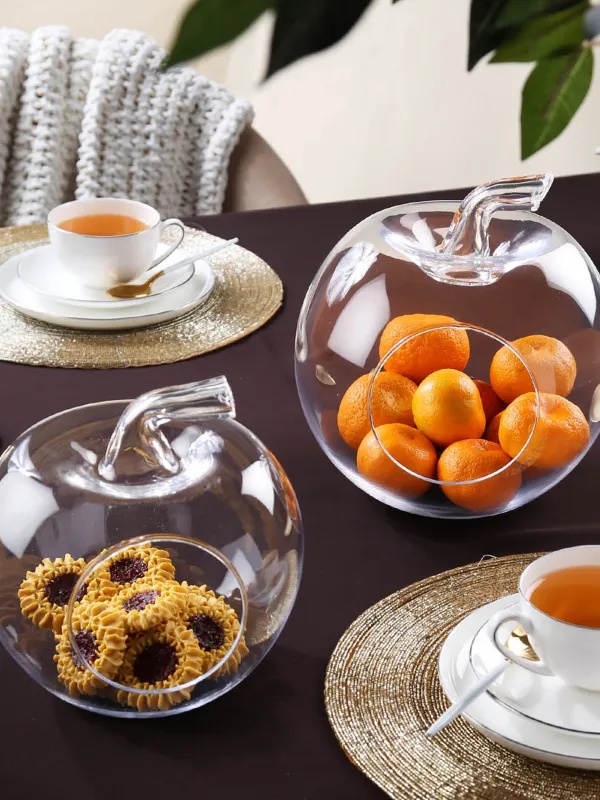 Candy box, 27x24 cm, glass, Apple, Clear, image-5