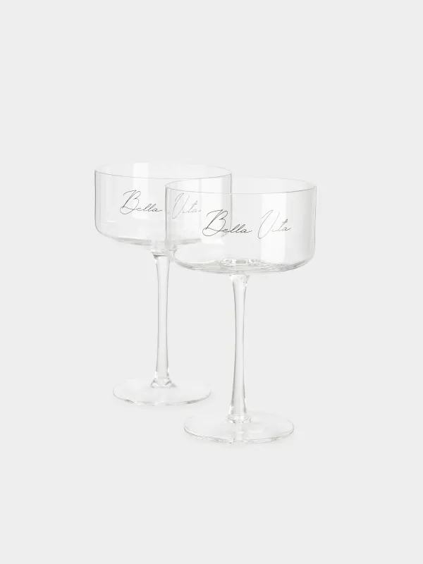 Drinking glass, 330 ml, 2 pcs, crystal glass, Bella Vita, Foligno, image-2