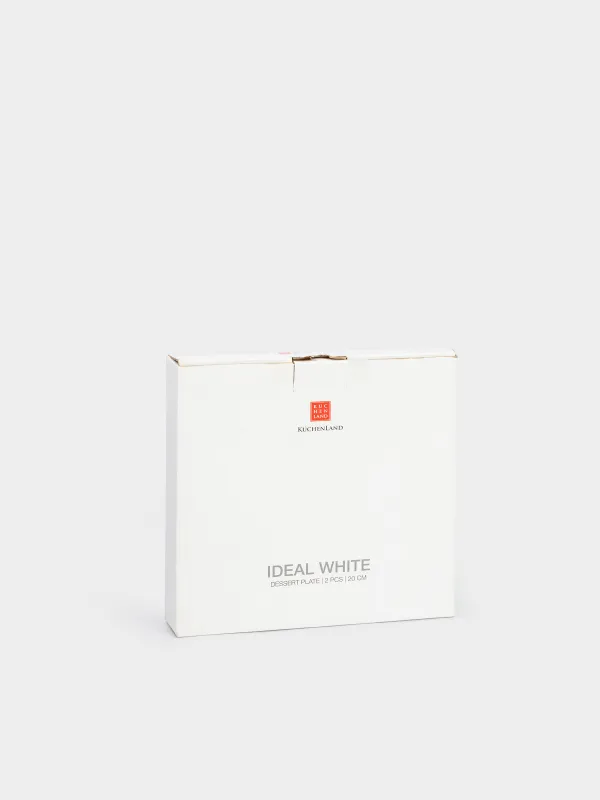 Dessert plate, 20 cm, 2 pcs, porcelain F, white, Ideal white, image-8