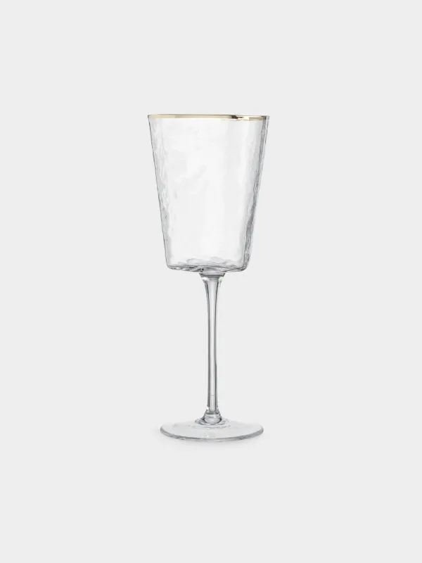 Drinking glass, 300 ml, 2 pcs, glass, with golden edging, Triangle Gold, image-3