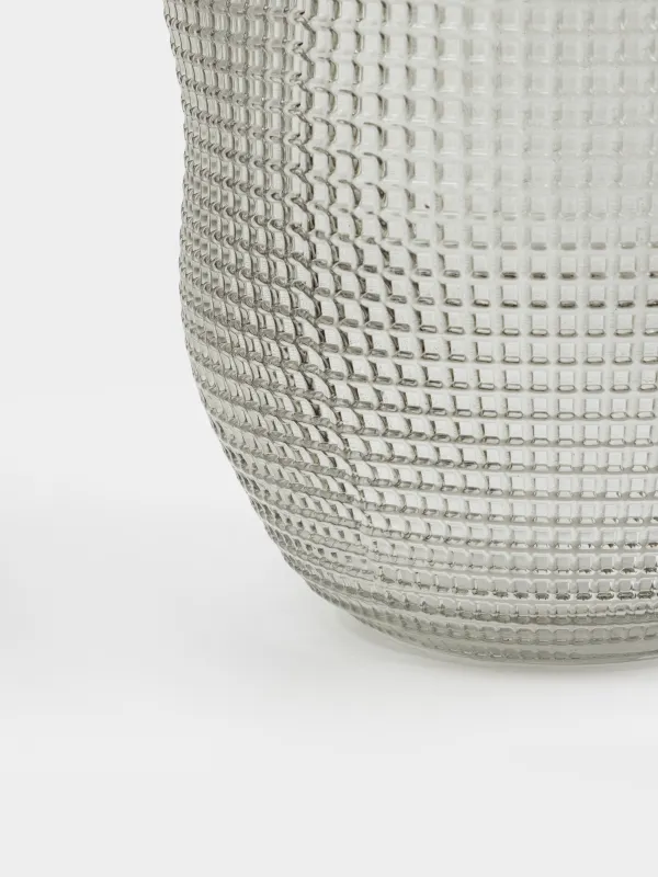 Flower vase, 30 cm, glass, grey, Fantasy, image-2