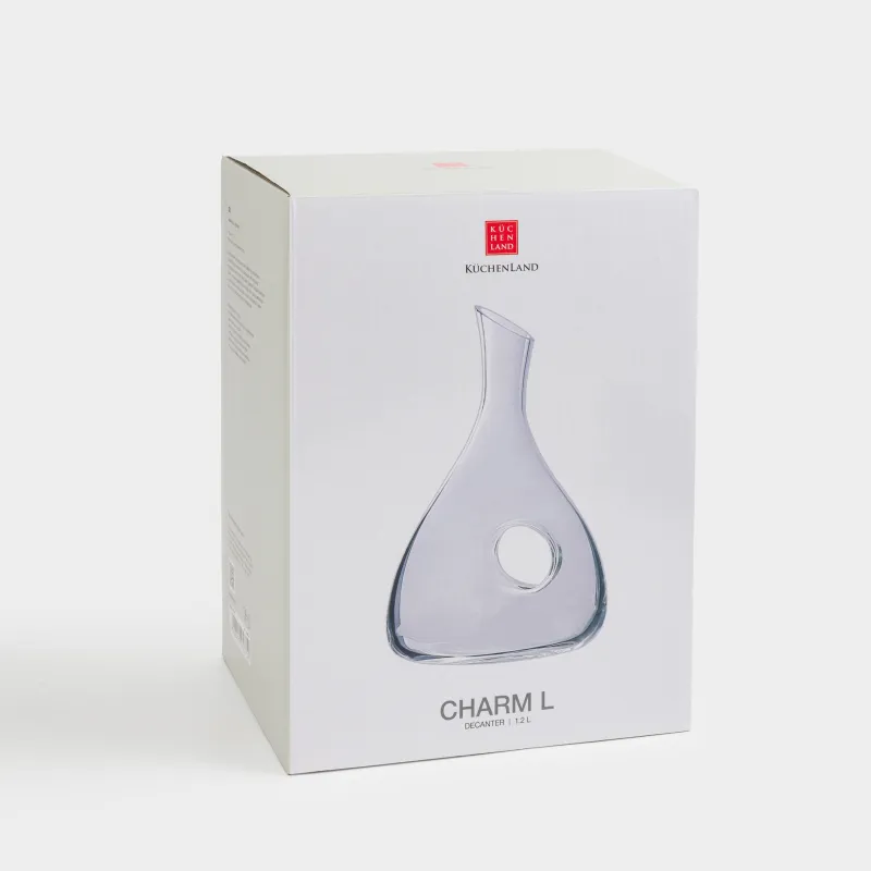Decanter, 1.2 l, with handle, glass, Charm L, image-3