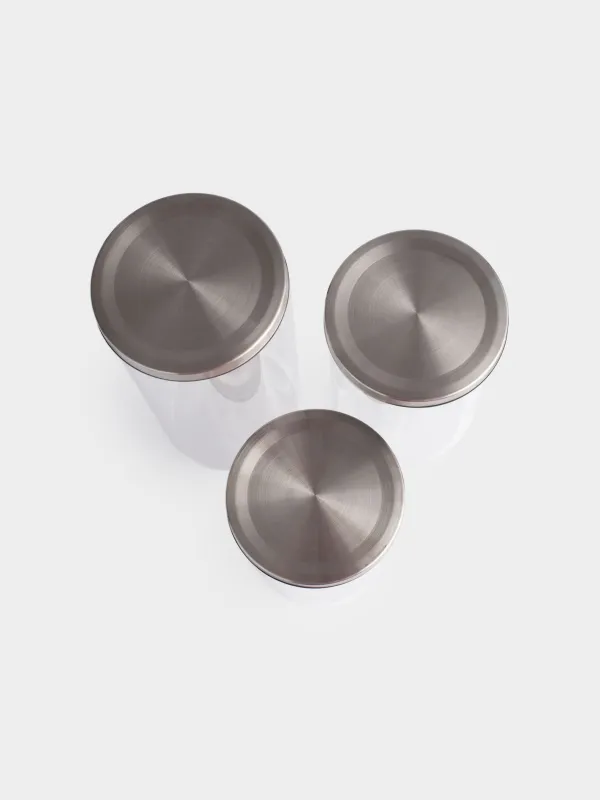 Set of food cans, 3 pcs, glass / metal, Comfort, image-2