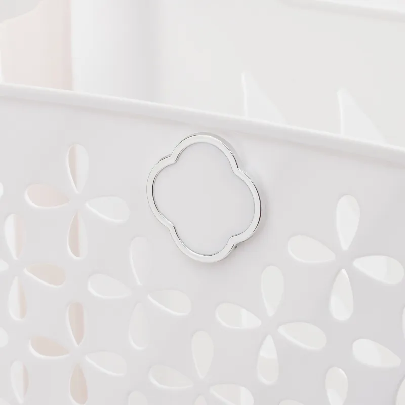 Laundry basket, 25x34x48 cm, folding, plastic / rubber, beige-pink, Foldaway, image-9