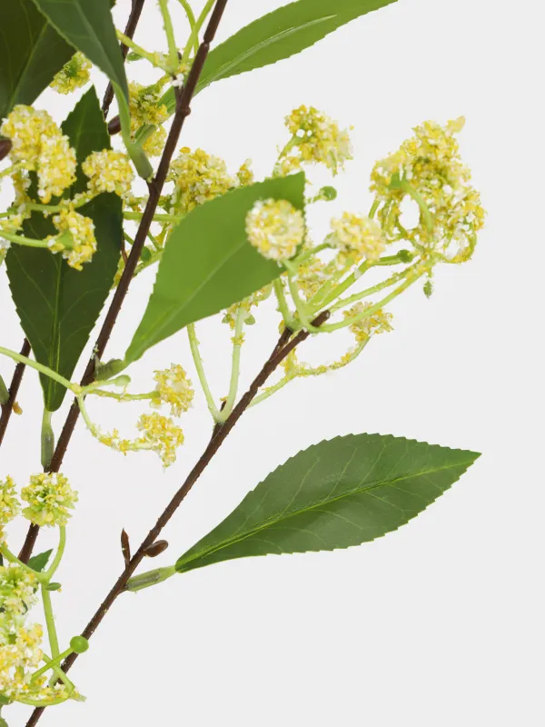 Decorative branch, 87 cm, plastic, Yellow solidaster, Meadow decor, image-2