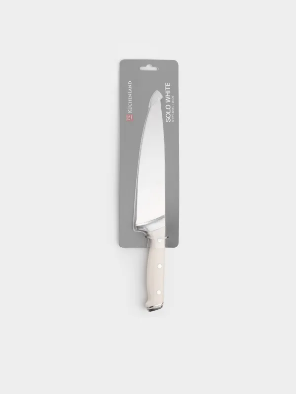 Chef's knife, 20 cm, steel / plastic, white, Solo white, image-3