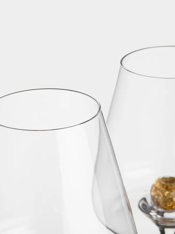 Drinking glass, 480 ml, 2 pcs, Crystal glass, Amber ball, Sorento, image-5