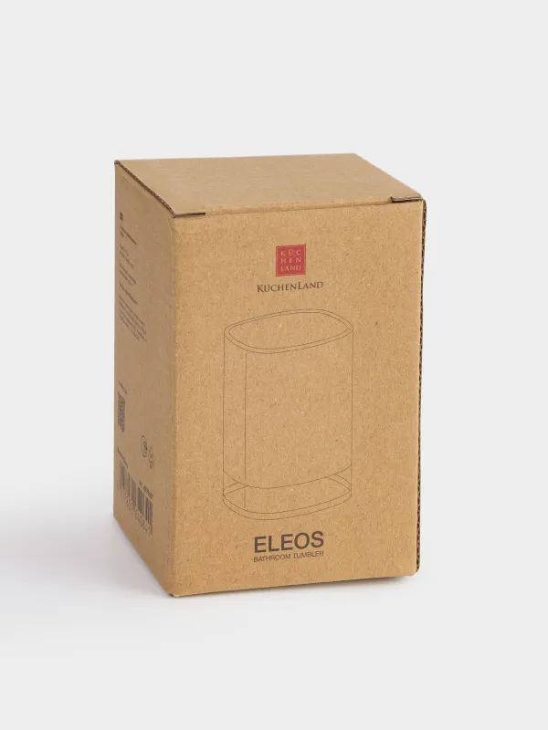 Bathroom tumbler, 11 cm, plastic/acrylic, milky, Eleos, image-3